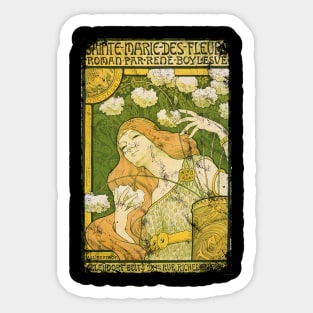 Art Nouveau - Paul Berthon Alphonse Mucha Vintage Sticker